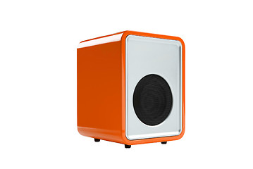 Image showing orange Radio receiver isolated