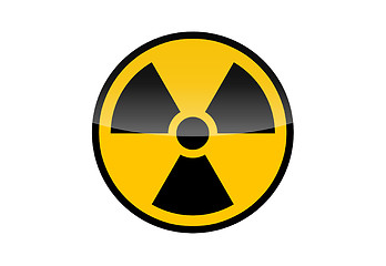 Image showing Radioactive round sign isolated on white