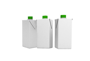 Image showing three blank tetra-brick packaging