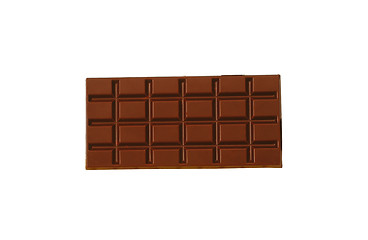 Image showing dark chocolate bar on white background.