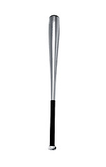 Image showing Aluminum baseball bat isolated on white