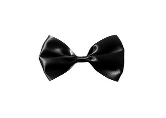 Image showing Black bow tie isolated on white background