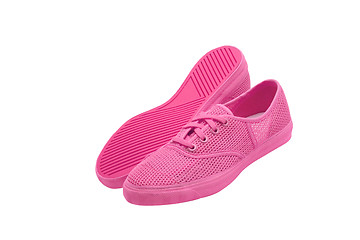 Image showing isolated pink shoes on a white background