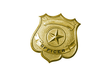 Image showing police golden badge