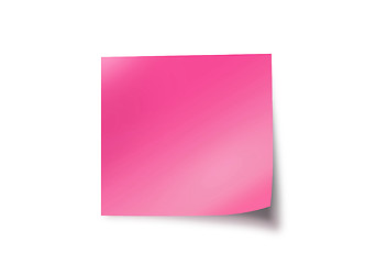 Image showing Pink memo stick isolated on white background