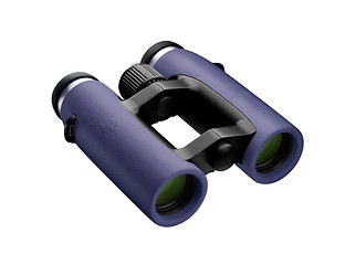 Image showing Black binoculars on white background.