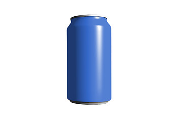 Image showing transparent metal tin with mineral water