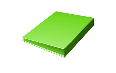 Image showing Empty green folder icon isolated on white