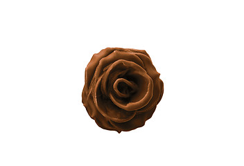 Image showing chokolate rose isolated on white