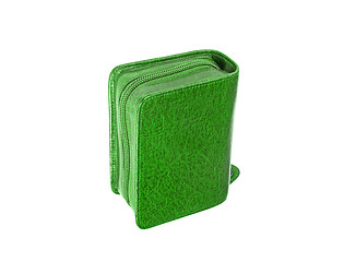 Image showing Used green pencil holder case