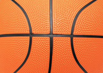 Image showing close up photo of a basketball that can be used as a background