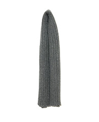 Image showing gray wool scarf isolated on white background