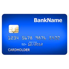 Image showing Blue credit card vector illustration