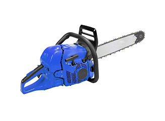 Image showing Chainsaw isolated on the white background