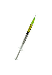 Image showing Glass syringe isolated on a white