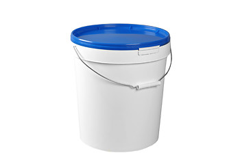 Image showing Closed white plastic container