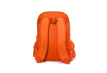 Image showing orange backpack is isolated on white