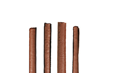 Image showing four bars of chocolate with caramel