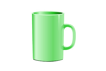 Image showing green mug on a white background