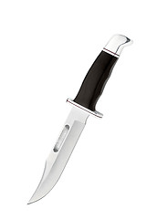 Image showing hunter combat hand made knife isolated