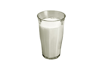 Image showing Glass of milk on a white background