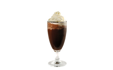Image showing chokolate cocktail on a white background