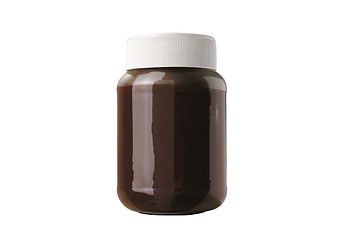 Image showing hocolate paste in a jar