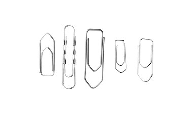 Image showing Collection of paper clips