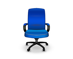 Image showing blue office chair