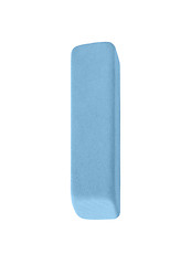 Image showing close up of an eraser on white background with clipping path