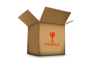 Image showing 3d cardboard box