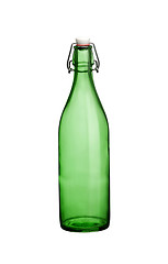 Image showing Green bottle isolated on the white background