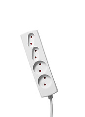 Image showing White Power extension cord