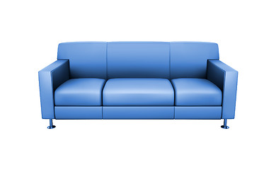 Image showing Blue sofa on white background