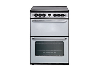 Image showing white gas cooker over the white background