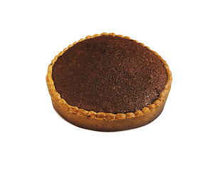 Image showing Chocolate  Pie Shot On White Background