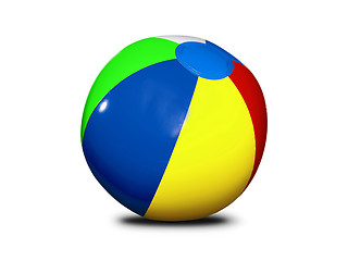 Image showing Beach ball isolated on white background