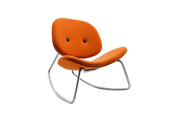 Image showing orange chair isolated on white background