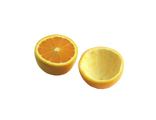 Image showing two halfs of orange