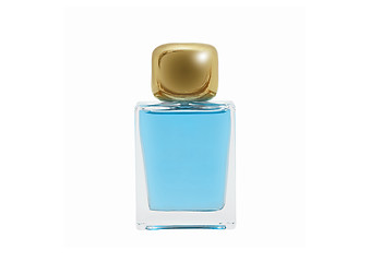 Image showing cobalt blue bottle with silver collar and stopper