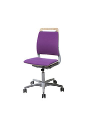 Image showing Image of an pink office chair isolated against white background