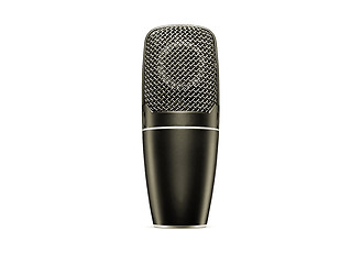 Image showing Vintage microphone isolated on the white background
