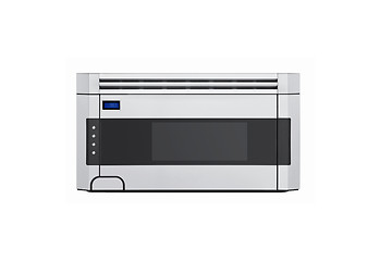 Image showing hightech microwave oven isolated