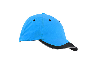 Image showing Blue cap isolated on white