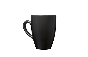 Image showing Black mug empty blank isolated