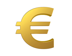 Image showing Gold euro sign