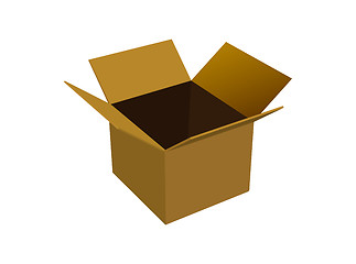 Image showing Open box isolated on white. 3d illustration