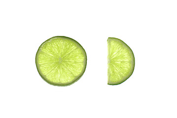 Image showing Fresh limes, isolated on white