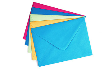 Image showing Colorful envelopes