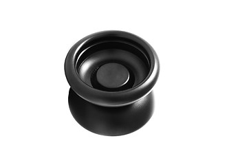 Image showing Black yo-yo toy on a white background